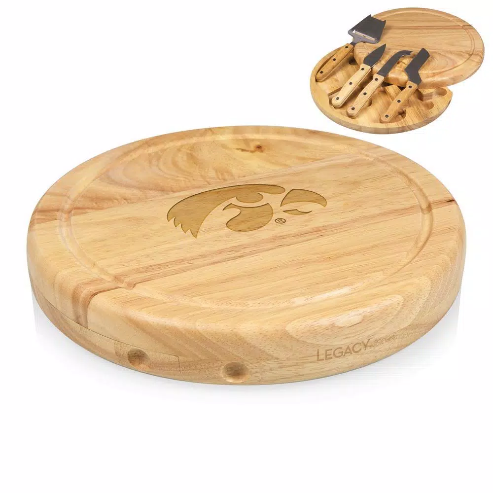 Cheap ✔️ TOSCANA Iowa Hawkeyes Circo Wood Cheese Board Set With Tools ❤️ 4 Cheap ✔️ TOSCANA Iowa Hawkeyes Circo Wood Cheese Board Set With Tools ❤️ - Image 2