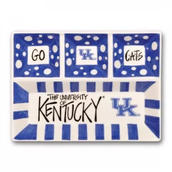 New ✨ Magnolia Lane Kentucky Ceramic 4 Section Tailgating Serving Platter 💯