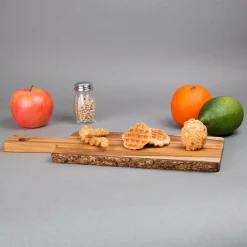 Promo 🔔 Creative Home Teak Wood Serving Cheese Paddle Board With One Side Natural Edge, 14″ X 5″ X 5/8″ H, Natural Finish ❤️ -Serveware Store Online unnamed file 394