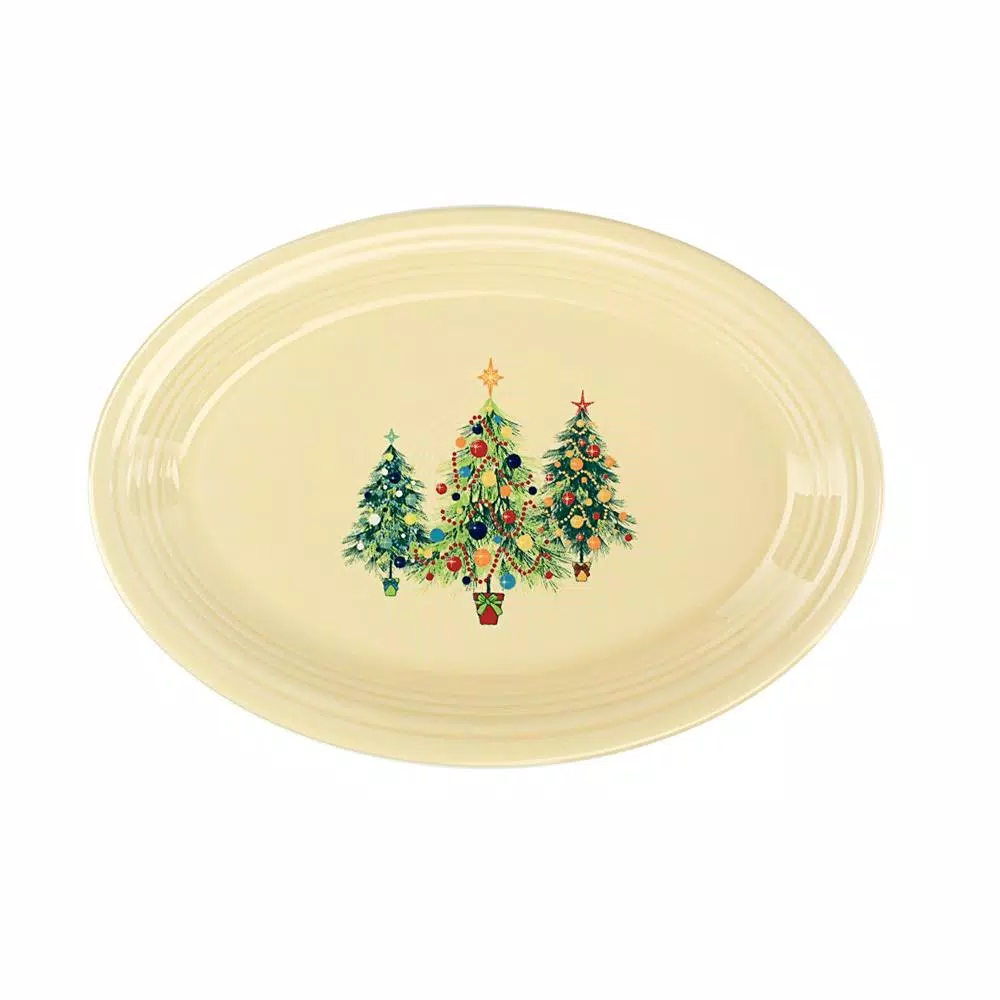 Best Sale ๐ Fiesta 9 5/8โณ Ivory Ceramic Trio Of ๐ Christmas Trees Small Oval Platter ๐งจ 3 Best Sale ๐ Fiesta 9 5/8โณ Ivory Ceramic Trio Of ๐ Christmas Trees Small Oval Platter ๐งจ