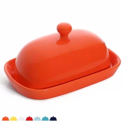 Deals π Sweese Porcelain Cute Butter Dish With Lid β Orange, Set Of 1 π