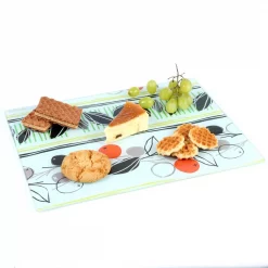 Hot Sale ✔️ Creative Home Tempered Glass 11.75 In. X 15 In., 5 Mm Thickness Cutting, Serving Board With Flower Pattern, 😀 -Serveware Store Online unnamed file 423