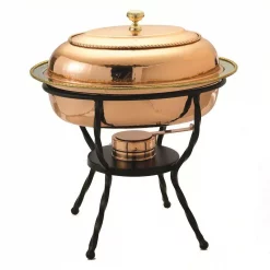 Cheapest ✔️ Old Dutch 6 Qt. 16.5 In. X 12.75 In. X 19 In. Oval Decor Copper Over Stainless Steel Chafing Dish 😉