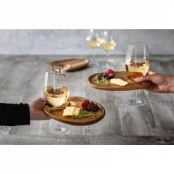 Best deal 😍 Picnic Time 9 In. X 6 In. X 0.5 In. Acacia Wood Wine & Appetizer Plates (Set Of 4) 🌟 -Serveware Store Online unnamed file 469