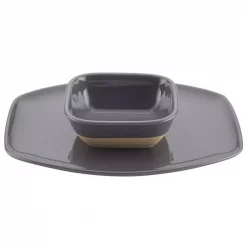 Flash Sale 😀 Rachael Ray Cityscapes Dark Sea Salt Gray Ceramic Hot Chip And Dip Set ⭐ -Serveware Store Online unnamed file 493