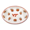 Best Pirce 😉 Magnolia Lane Virginia Tech Ceramic Football Tailgating Platter ⌛