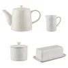 Best Sale ✔️ Mason Cash Forest 4-Piece 59 Fl. Oz. Cream Stoneware Breakfast Set 🧨