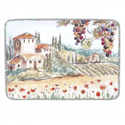 Budget ❤️ Certified International Multi-Colored 16 In. Tuscan Breeze Rectangular Platter 👍