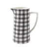 Best Pirce 🧨 3R Studios 64 Oz. Black Gingham Pitcher 🛒