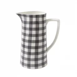 Best Pirce 🧨 3R Studios 64 Oz. Black Gingham Pitcher 🛒