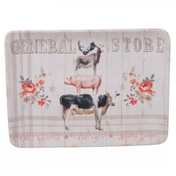 Outlet 🛒 Certified International Farmhouse Multi-Colored 16 In. X 12 In. Earthenware Rectangular Platter 🧨