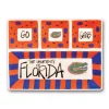 Budget 🧨 Magnolia Lane Florida Ceramic 4 Section Tailgating Serving Platter ✔️