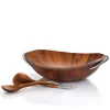Brand new 😍 Nambe 20 In. 32 Oz. Braid Wooden Salad Bowl With Servers ✨ -Serveware Store Online unnamed file 588