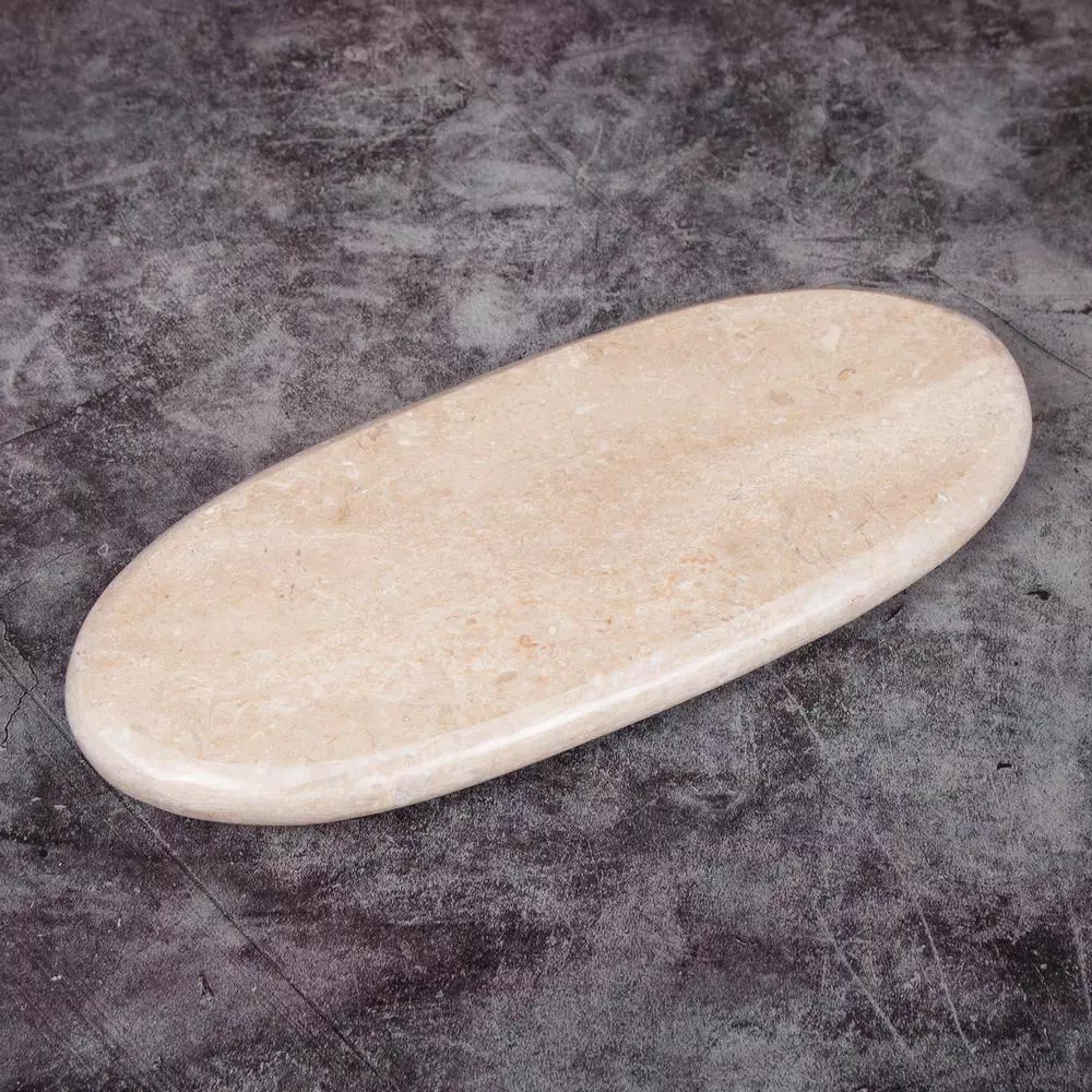 New π Creative Home 6 In. L X 14 In. W Natural Champagne Marble Oval Shaped Serving Tray Cheese Serving Board Pastry Board π 5 New π Creative Home 6 In. L X 14 In. W Natural Champagne Marble Oval Shaped Serving Tray Cheese Serving Board Pastry Board π - Image 3