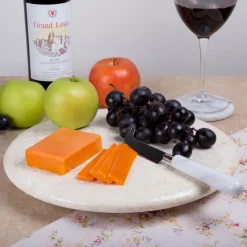 Best Sale 🎉 Creative Home 12 In. Natural Champagne Marble Round Cheese Board, Serving Board 🧨 -Serveware Store Online unnamed file 641