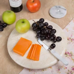 Best Sale 🎉 Creative Home 12 In. Natural Champagne Marble Round Cheese Board, Serving Board 🧨 -Serveware Store Online unnamed file 643