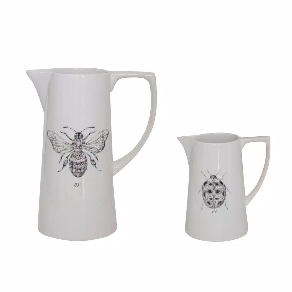 Buy ๐ 3R Studios 64 Fl. Oz. White Ceramic Pitcher With Bee Image ๐ฅ 4 Buy ๐ 3R Studios 64 Fl. Oz. White Ceramic Pitcher With Bee Image ๐ฅ - Image 2