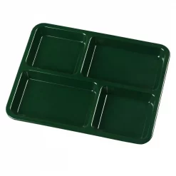 Budget 😉 Carlisle 8.5 In. X 11.0 In. Omnidirectional Melamine 4-Compartment Cafeteria Style Tray In Forest Green (Case Of 12) 🛒