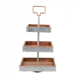 Best Sale 💯 Mind Reader 3-Tier Silver Cake Stand For Party Pastry Display Cupcake Stand Holder With Handle 😍