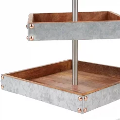 Best Sale 💯 Mind Reader 3-Tier Silver Cake Stand For Party Pastry Display Cupcake Stand Holder With Handle 😍 -Serveware Store Online unnamed file 653