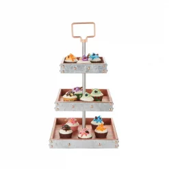 Best Sale 💯 Mind Reader 3-Tier Silver Cake Stand For Party Pastry Display Cupcake Stand Holder With Handle 😍 -Serveware Store Online unnamed file 655