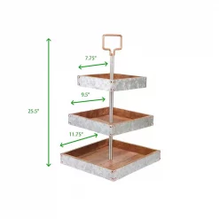 Best Sale 💯 Mind Reader 3-Tier Silver Cake Stand For Party Pastry Display Cupcake Stand Holder With Handle 😍 -Serveware Store Online unnamed file 656