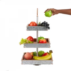 Best Sale 💯 Mind Reader 3-Tier Silver Cake Stand For Party Pastry Display Cupcake Stand Holder With Handle 😍 -Serveware Store Online unnamed file 657