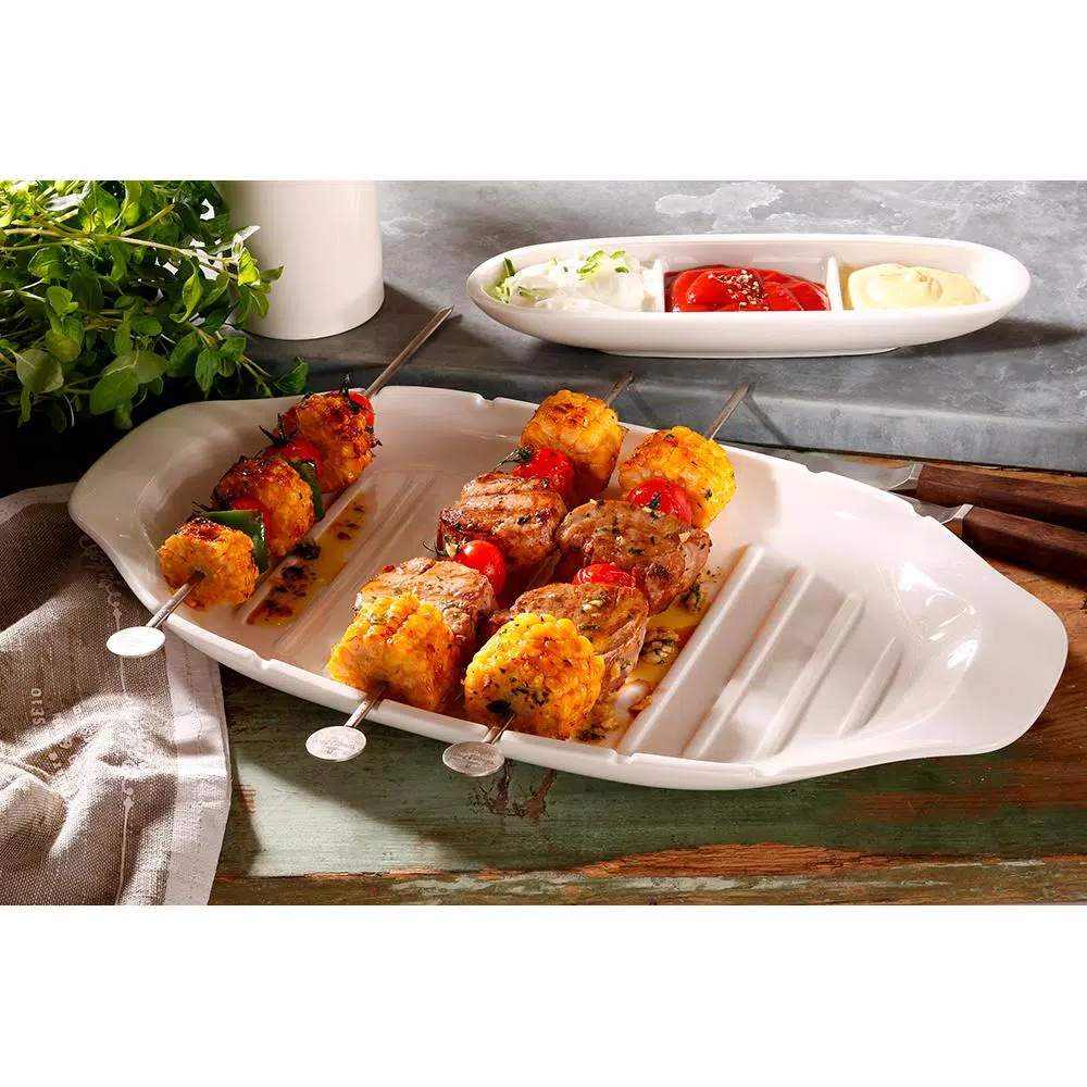 Outlet β Villeroy & Boch Villeroy & Boch BBQ Passion White Porcelain Kebab Platter π€© 4 Outlet β Villeroy & Boch Villeroy & Boch BBQ Passion White Porcelain Kebab Platter π€© - Image 2