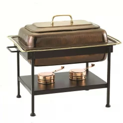 Promo 😍 Old Dutch 8 Qt. 23 In. X 13 In. X 19 In. Rectangular Antique Copper Over Stainless Steel Chafing Dish 🧨