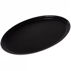 Wholesale 🎉 Carlisle Griptite2 24 In. X 19 In. X 1 In. Black Fiberglass/Steel Oval Serving Tray (6-Pack) 😍