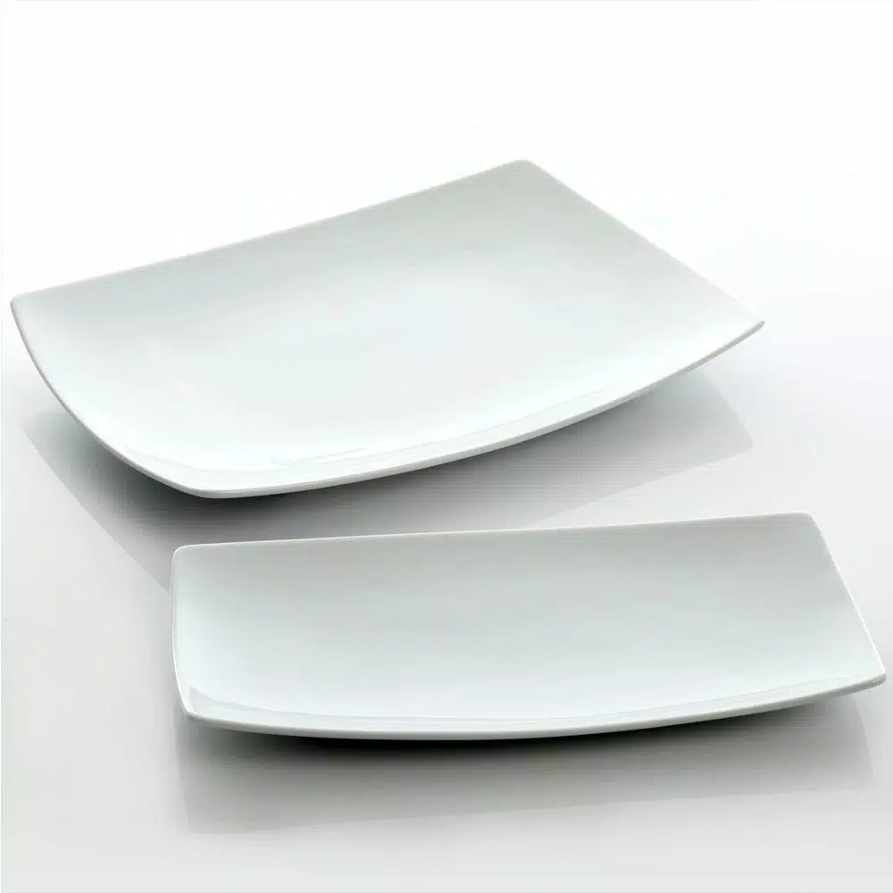 Buy ๐งจ GIBSON Elite Gracious 2-Piece White Ceramic Dining Serving Platter Set ๐ 3 Buy ๐งจ GIBSON Elite Gracious 2-Piece White Ceramic Dining Serving Platter Set ๐