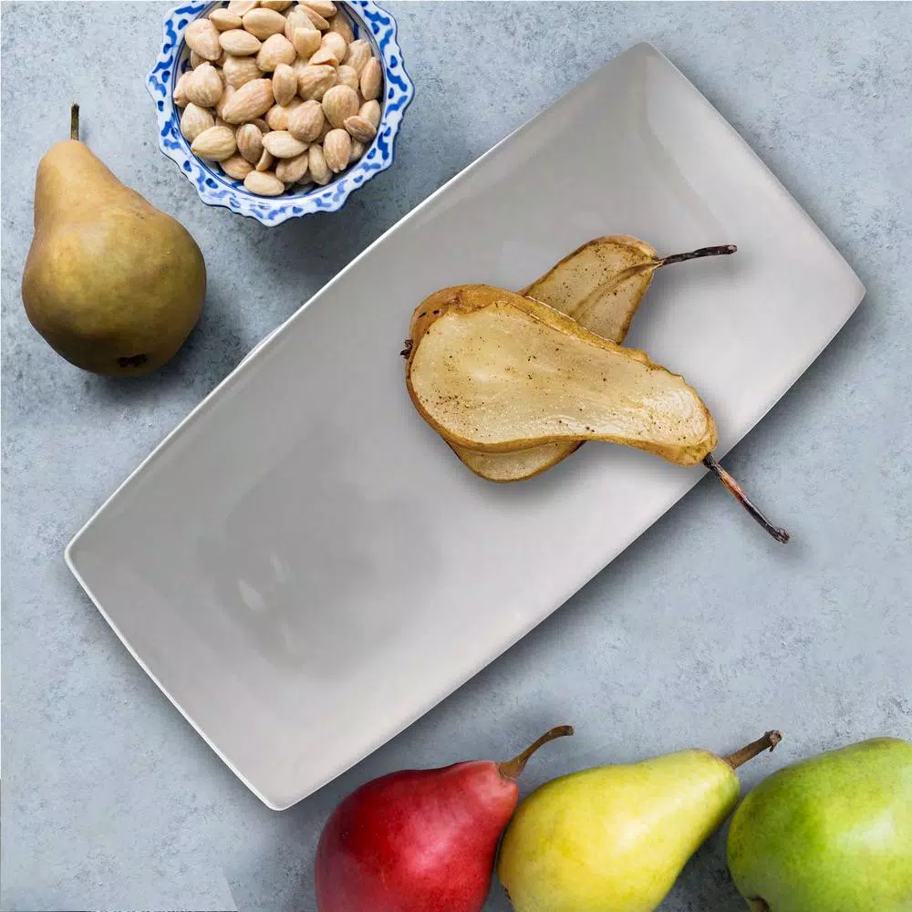 Buy ๐งจ GIBSON Elite Gracious 2-Piece White Ceramic Dining Serving Platter Set ๐ 6 Buy ๐งจ GIBSON Elite Gracious 2-Piece White Ceramic Dining Serving Platter Set ๐ - Image 4