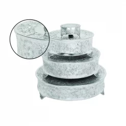 Discount 😉 LITTON LANE Silver Aluminum Set Of 4 Cake Stands (4-Pack) ✨ -Serveware Store Online unnamed file 784