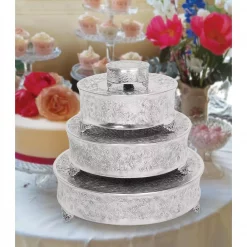 Discount 😉 LITTON LANE Silver Aluminum Set Of 4 Cake Stands (4-Pack) ✨ -Serveware Store Online unnamed file 788