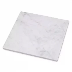 Buy 💯 Creative Home Genuine 8 In. X 8 In. Off-White Natural Marble Square Trivet, Cheese Serving Board Platter For Fine Dinning Catering 🔥