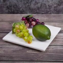 Buy 💯 Creative Home Genuine 8 In. X 8 In. Off-White Natural Marble Square Trivet, Cheese Serving Board Platter For Fine Dinning Catering 🔥 -Serveware Store Online unnamed file 797