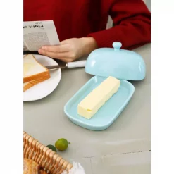 Wholesale 😍 Sweese Porcelain Cute Butter Dish With Lid – Turquoise, Set Of 1 👍 -Serveware Store Online unnamed file 8