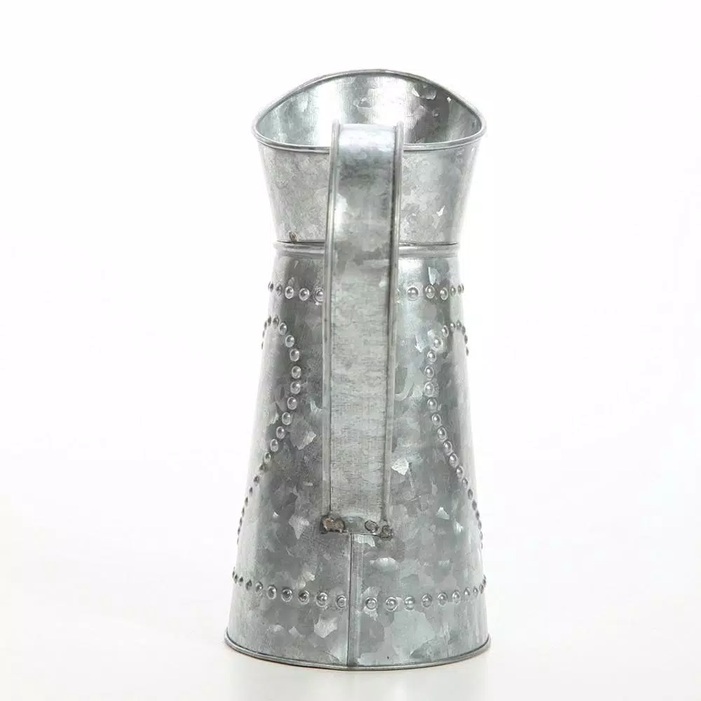 Top 10 🤩 Benzara Gray Decorative Galvanized Metal Pitcher 😍 4 Top 10 🤩 Benzara Gray Decorative Galvanized Metal Pitcher 😍 - Image 2