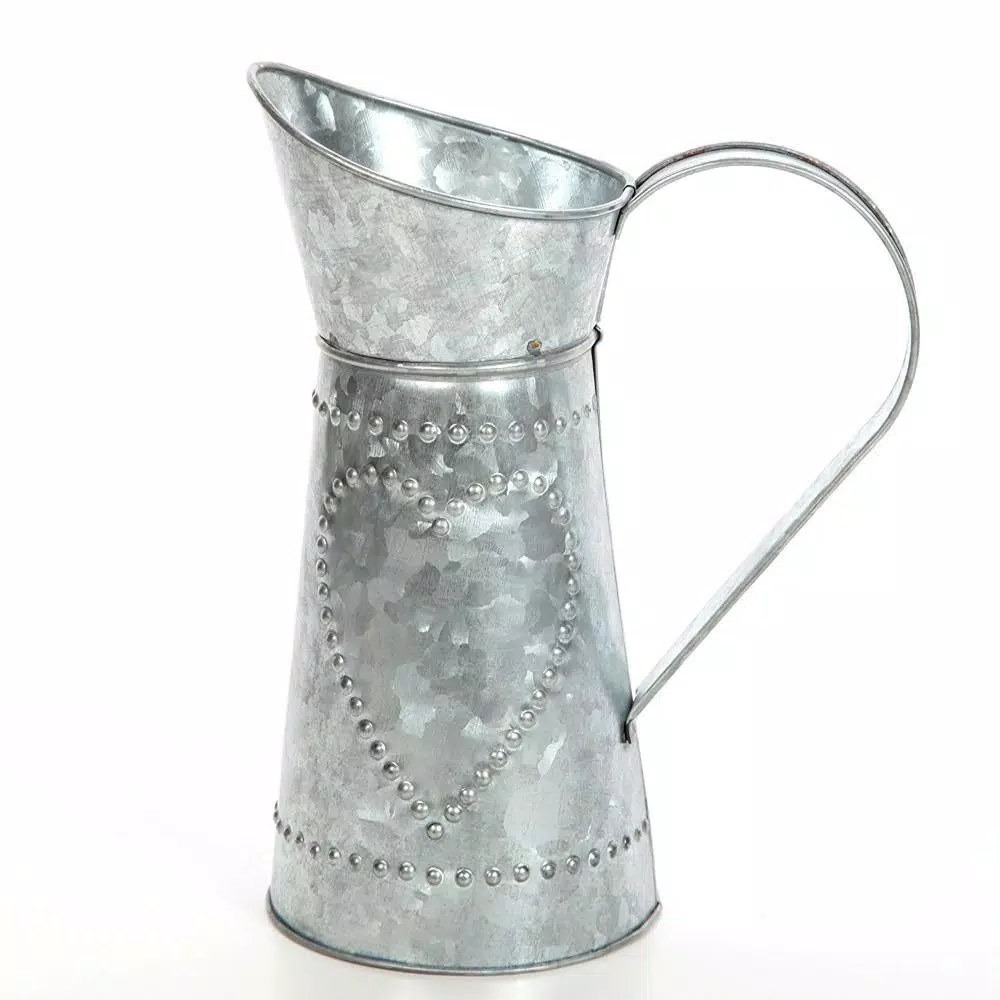 Top 10 🤩 Benzara Gray Decorative Galvanized Metal Pitcher 😍 6 Top 10 🤩 Benzara Gray Decorative Galvanized Metal Pitcher 😍 - Image 4