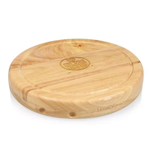 Outlet ❤️ Picnic Time Edmonton Oilers 10.20 In. Natural Wood Cheese Board And Tool Set 🛒 -Serveware Store Online unnamed file 82