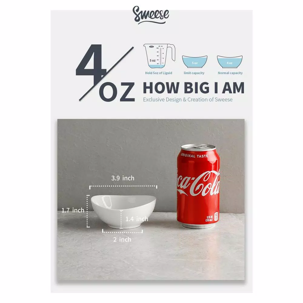 Cheapest 💯 Sweese 4 Oz. White Porcelain Mini Bowls (Set Of 6) 😀 4 Cheapest 💯 Sweese 4 Oz. White Porcelain Mini Bowls (Set Of 6) 😀 - Image 2