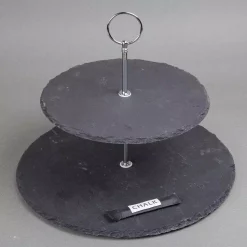 Best reviews of 🌟 Creative Home 2-Tier Black Natural Slate Cake Stand Dessert Serving Plate Party Food Server ❤️ -Serveware Store Online unnamed file 914