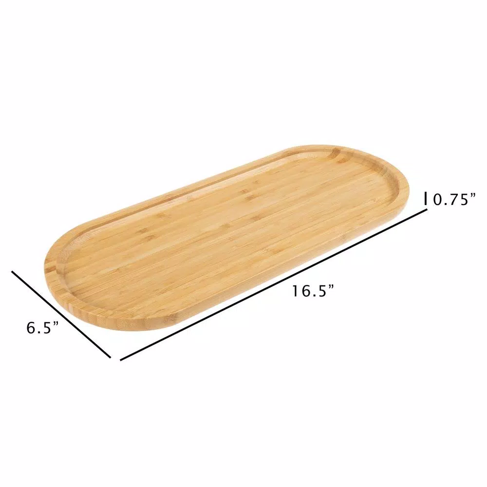 Best Sale 👏 Classic Cuisine Bamboo Oval Serving Tray 😉 4 Best Sale 👏 Classic Cuisine Bamboo Oval Serving Tray 😉 - Image 2