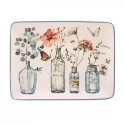 Best Sale 👏 Certified International Country Weekend Multi-Colored 16 In. X 12 In. Ceramic Rectangular Platter 🥰