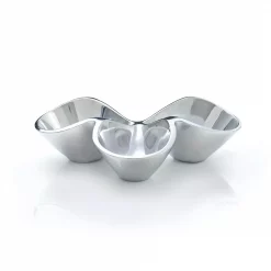 Cheapest 🧨 Nambe Bella Alloy Triple Condiment Server ✔️