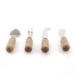 Best Pirce 💯 Mind Reader Cheese Knife 4 Piece Stainless Steel Cheese Knife Rope Utensil Set 🤩 -Serveware Store Online unnamed file 97