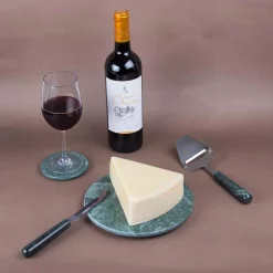 Promo 🌟 Creative Home Stainless Steel Cheese Cutter Slicer And Cheese Knife With Natural Green Marble Handle (Set Of 2) ✔️ -Serveware Store Online unnamed file 973