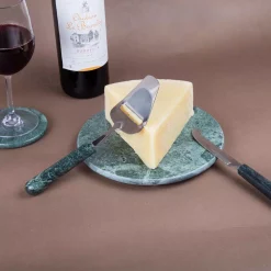 Promo 🌟 Creative Home Stainless Steel Cheese Cutter Slicer And Cheese Knife With Natural Green Marble Handle (Set Of 2) ✔️ -Serveware Store Online unnamed file 975