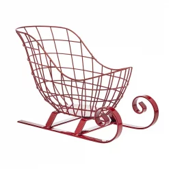 Promo ๐ Godinger Red Santa Sleigh Wire Basket ๐