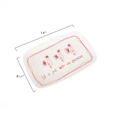 Outlet 🌟 3R Studios “Life Is Just Better With Chickens” Stoneware Platter 🎉 -Serveware Store Online unnamed file 100